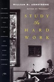 Cover of Study is hard work by William H. Armstrong