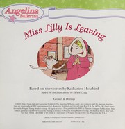 Front cover of Miss Lilly is leaving by Katharine Holabird