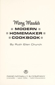 Front cover of Mary Meade's modern homemaker cookbook by Ruth Ellen Church