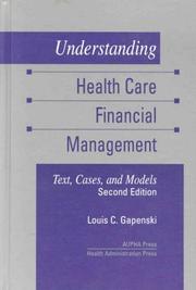 Cover of Understanding health care financial management by Louis C. Gapenski