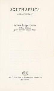 Cover of South Africa by Arthur Keppel-Jones
