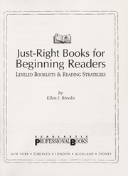 Front cover of Just-right books for beginning readers by Ellen J. Brooks