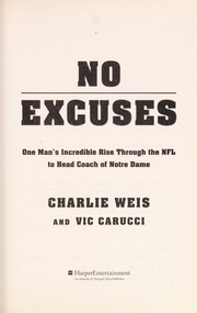Cover of No excuses by Charlie Weis