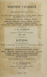 Front cover of Scientific catalogue by L.W. Schmidt (Firm)