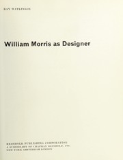 Cover of William Morris as designer by Raymond Watkinson