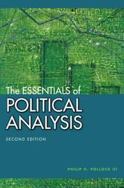 Front cover of The Essentials Of Political Analysis by Philip H. Pollock III