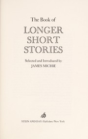 Front cover of The book of longer short stories by James Michie