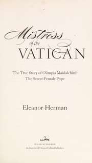 Cover of Mistress of the Vatican by Eleanor Herman