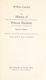 Front cover of Annales rerum Anglicarum et Hibernicarum regnante Elizabetha by William Camden