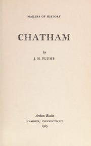 Cover of Chatham by J. H. Plumb