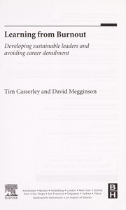 Cover of Learning from burnout by Tim Casserley