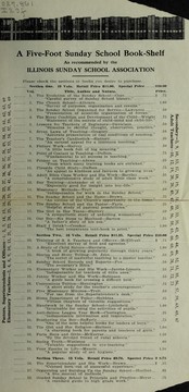 Front cover of A five-foot Sunday school book-shelf by Illinois Sunday School Association