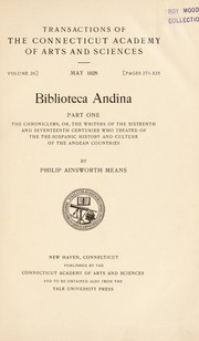 Cover of Biblioteca Andina by Philip Ainsworth Means