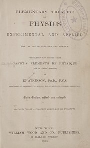 Cover of Elementary treatise on physics, experimental and applied by Adolphe Ganot