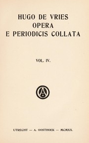 Front cover of Opera e periodicis collata by Vries, Hugo de