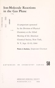 Front cover of Ion-molecule reactions in the gas phase; a symposium by Pierre J. Ausloos