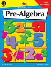 Front cover of Pre-Algebra (100+) by Mary Lee Vivian