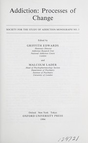 Cover of Addiction by Griffith Edwards