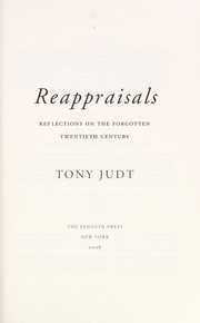 Cover of Reappraisals by Tony Judt