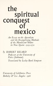 Front cover of The spiritual conquest of Mexico by Robert Ricard