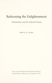 Cover of Redeeming the Enlightenment by Bruce Kinsey Ward
