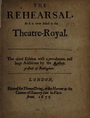 Front cover of The rehearsal by George Villiers, 2nd Duke of Buckingham