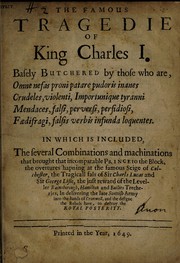 Front cover of The famous tragedie of King Charles I by Thomas Pennant Barton