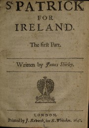 Front cover of St. Patrick for Ireland by James Shirley