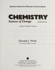 Front cover of Student solutions manual to accompany chemistry science of change by Donald John Wink