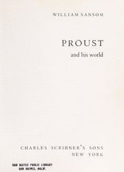 Cover of Proust by William Sansom