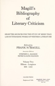 Front cover of Magill's Bibliography of literary criticism by Frank N. Magill