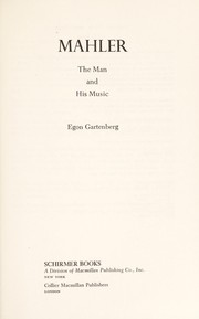 Cover of Mahler by Egon Gartenberg