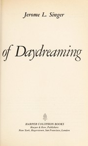 Front cover of Inner World of Daydreaming by Jerome L. Singer
