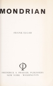 Cover of Mondrian by Frank Elgar