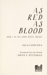 Cover of As red as blood by Salla Simukka