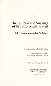 Front cover of The Qur'an and Sayings of Prophet Muhammad by Sohaib Sultan