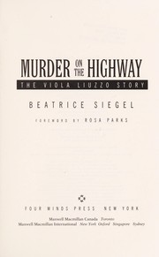 Front cover of Murder on the Highway by Beatrice Siegel