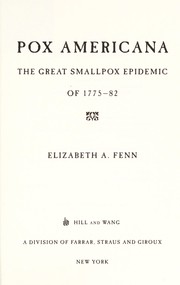 Front cover of Pox Americana by Elizabeth A. Fenn