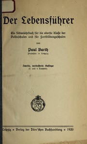 Cover of Der lebensführer by Paul Barth