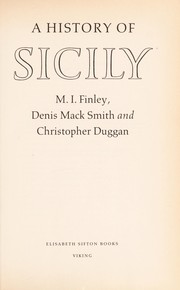 Front cover of A history of Sicily by M. I. Finley