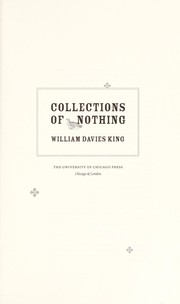 Front cover of Collections of Nothing by William Davies King