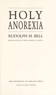 Cover of Holy anorexia by Rudolph M. Bell