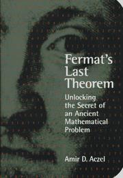 Cover of Fermat's last theorem by Amir D. Aczel