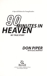 Front cover of 90 minutes in heaven by Don Piper