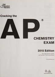 Front cover of Cracking the AP chemistry exam by Paul Foglino
