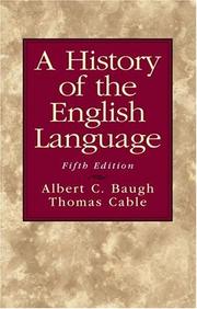 Front cover of A history of the English language by Albert Croll Baugh