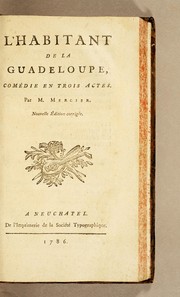 Cover of L'habitant de la Guadeloupe by Louis-Sébastien Mercier