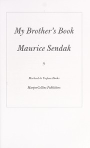 Front cover of My brother's book by Maurice Sendak