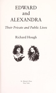 Front cover of Edward and Alexandra by Richard Alexander Hough