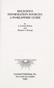 Front cover of Religious information sources by J. Gordon Melton